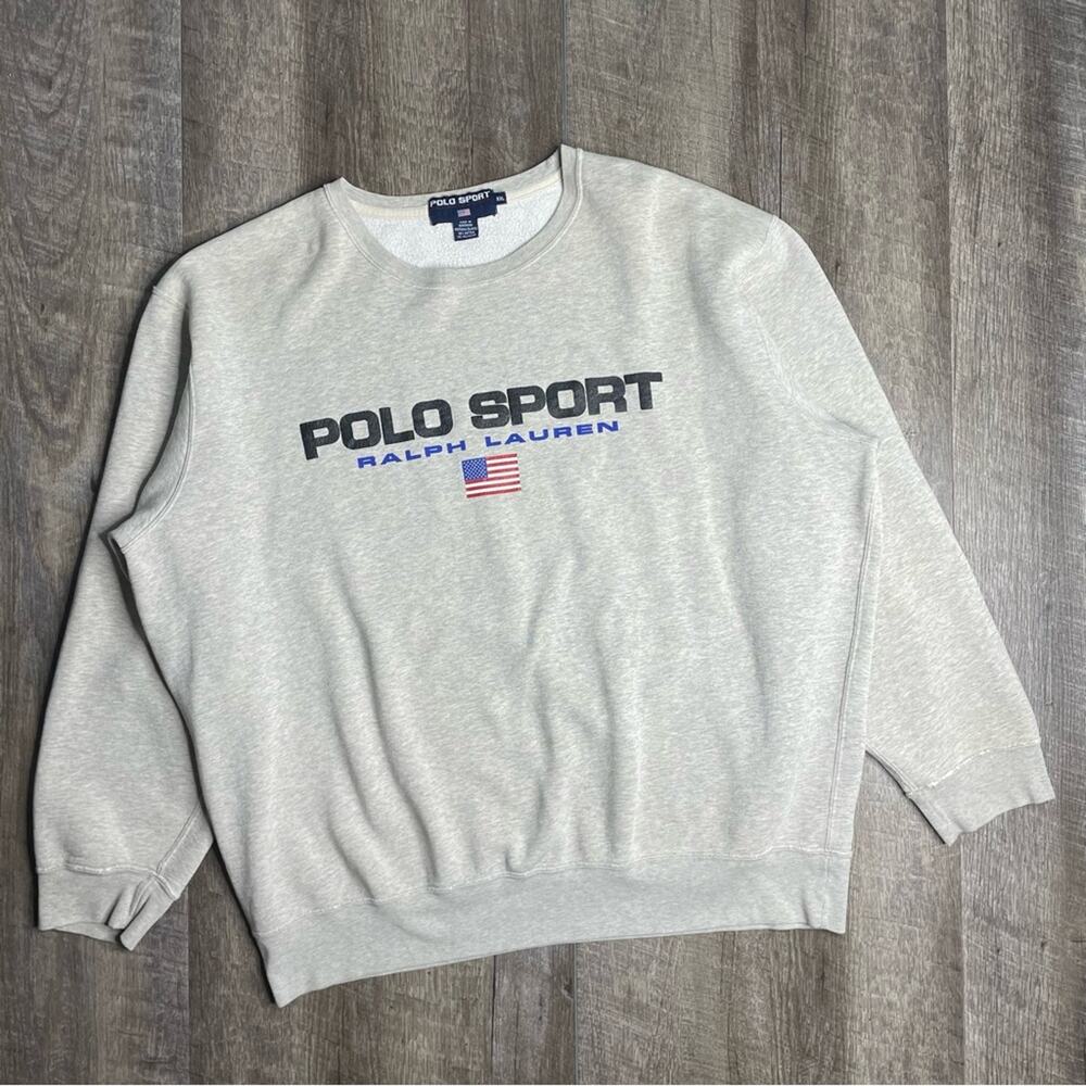 Polo Sport Gray Crewneck Sweatshirt Size XXL